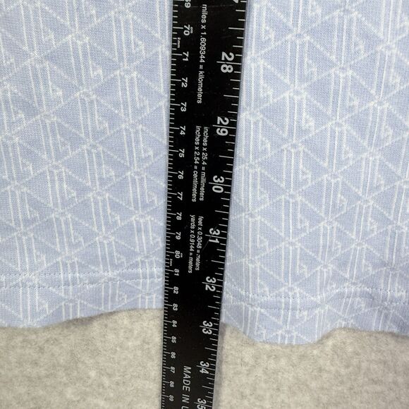 Lacoste Classic Polo Dress Women Sz 8 Blue Short Sleeve Slim Fit Mini Geometric - Picture 11 of 14